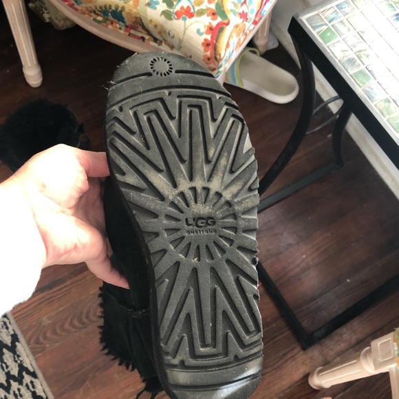 Like new black Uggs. Worn only once. - Picture 4 of 4